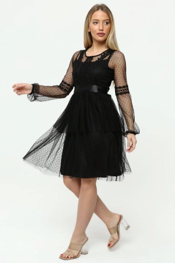 Mouseline Black Dress - Image 2