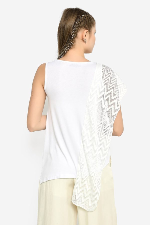 Scarfy white Top - Image 4